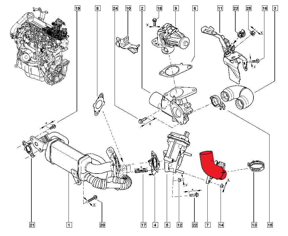 EGR HOSE EXCLUDING PLASTIC PIPE 