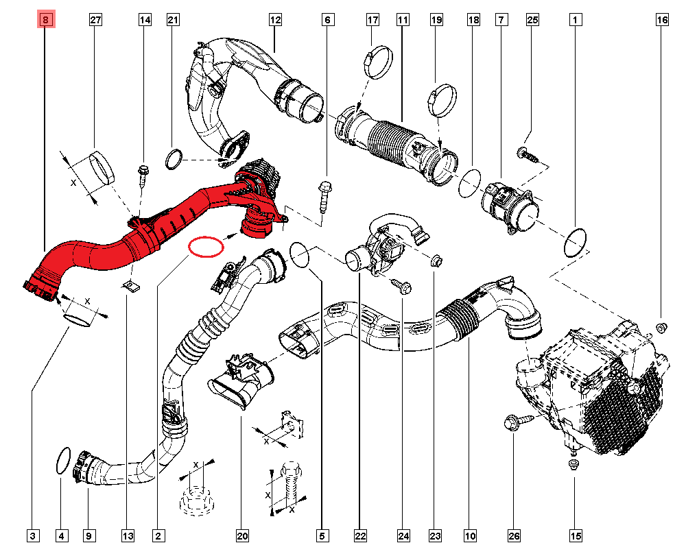 TURBO PIPE GASKET
EXCLUDING PLASTIC PIPE 