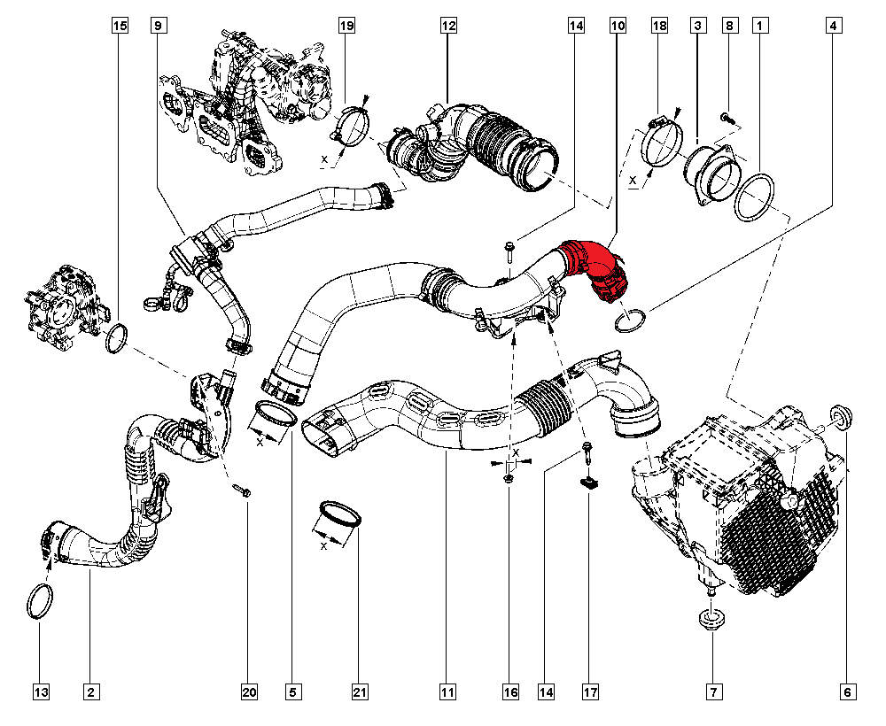TURBO HOSE
EXCLUDING PLASTIC PIPE 