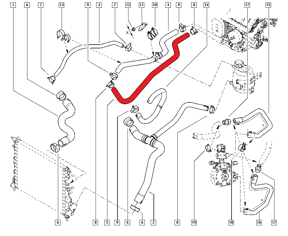 HEATER OUTLET HOSE