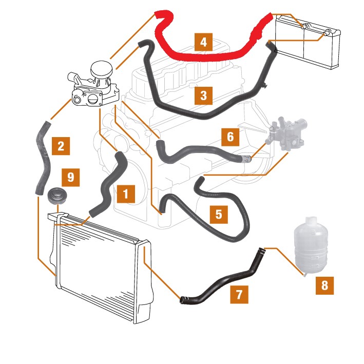 HEATER INLET HOSE