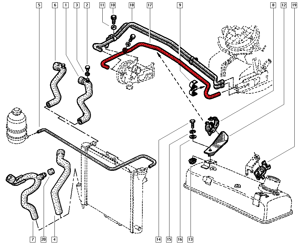 HEATER OUTLET HOSE