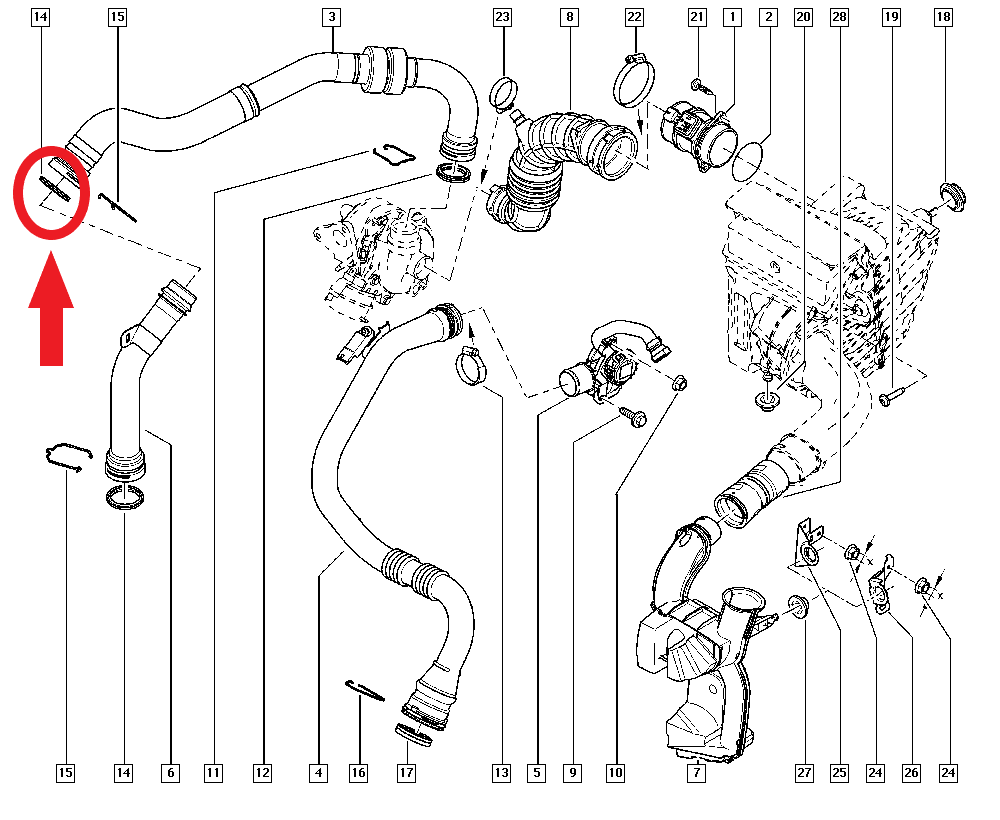 TURBO HOSE GASKET
