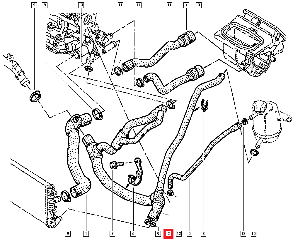 RADIATOR OUTLET HOSE