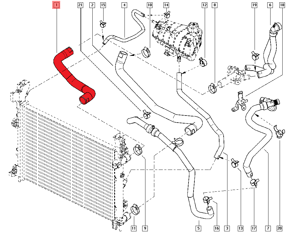 RADIATOR INLET HOSE
