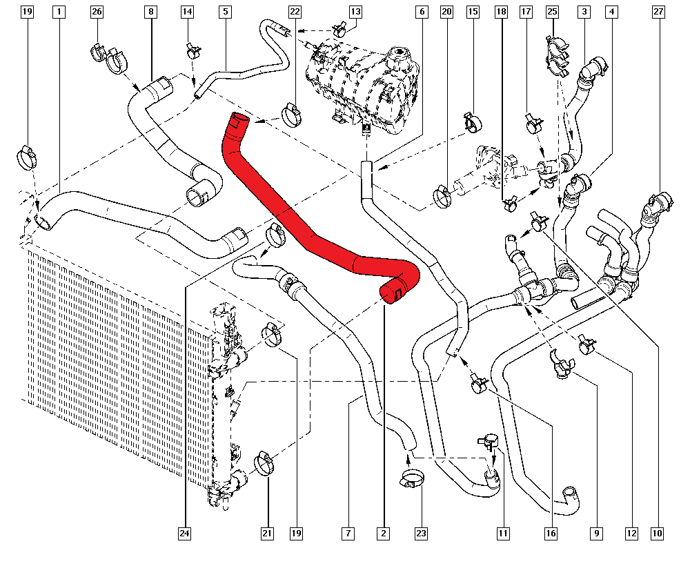 RADIATOR OUTLET HOSE