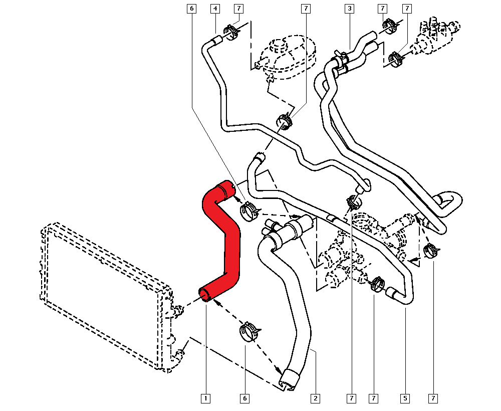RADIATOR INLET HOSE