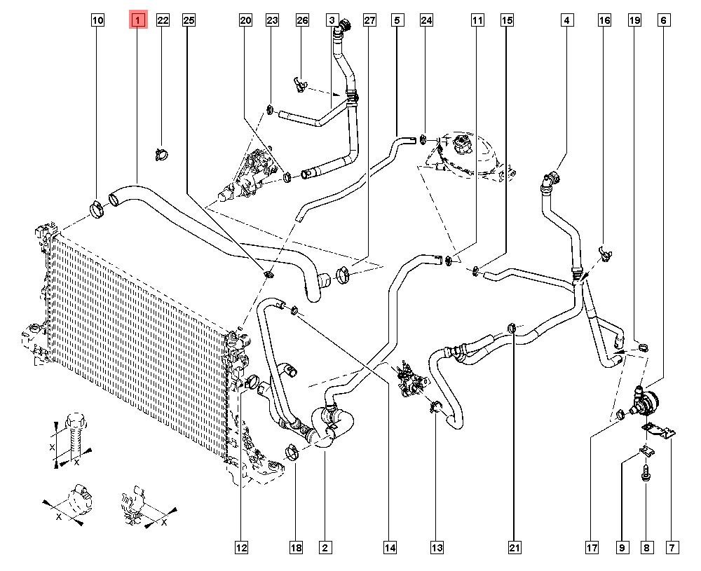 RADIATOR INLET HOSE
