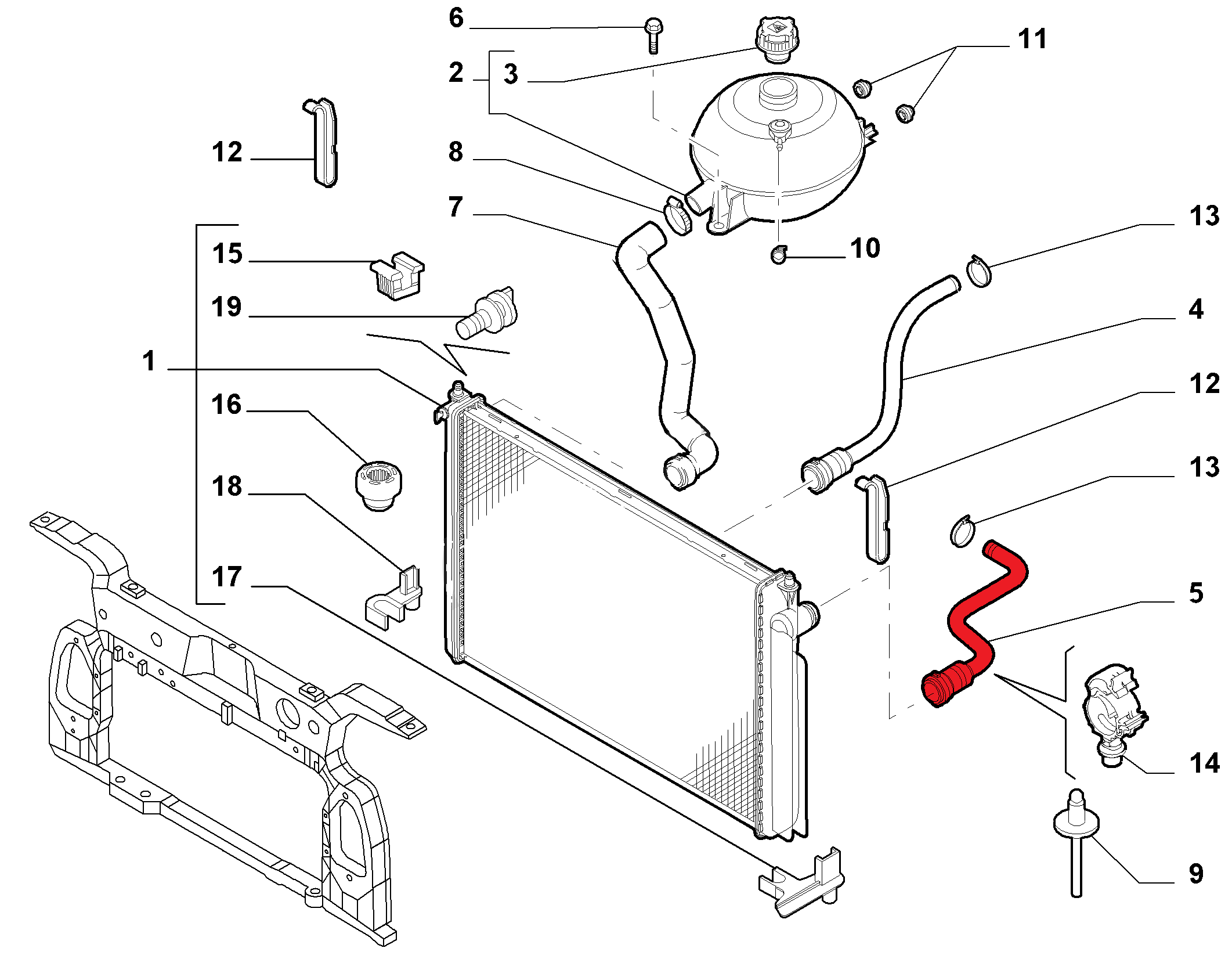 RADIATOR INLET HOSE