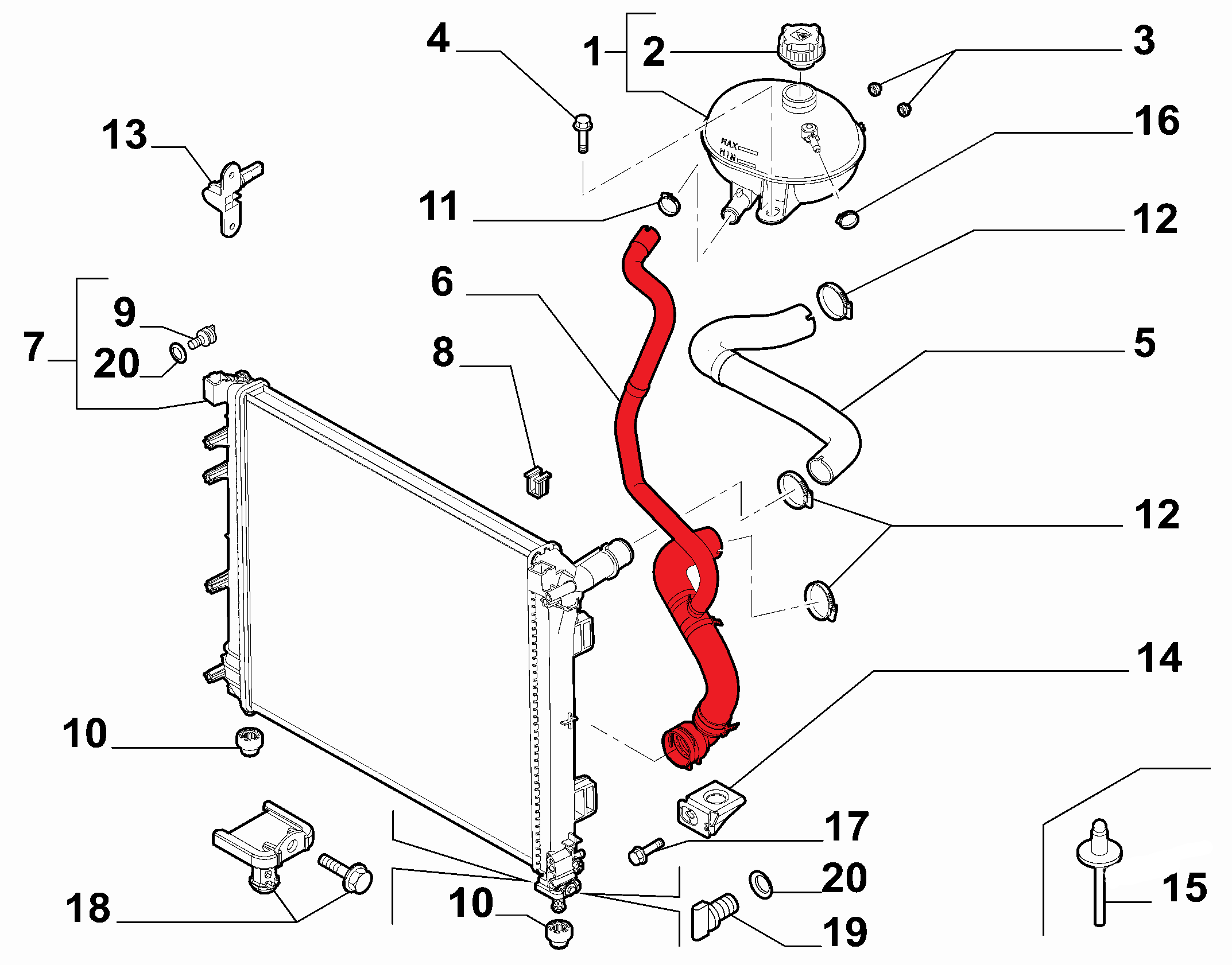 RADIATOR OUTLET HOSE