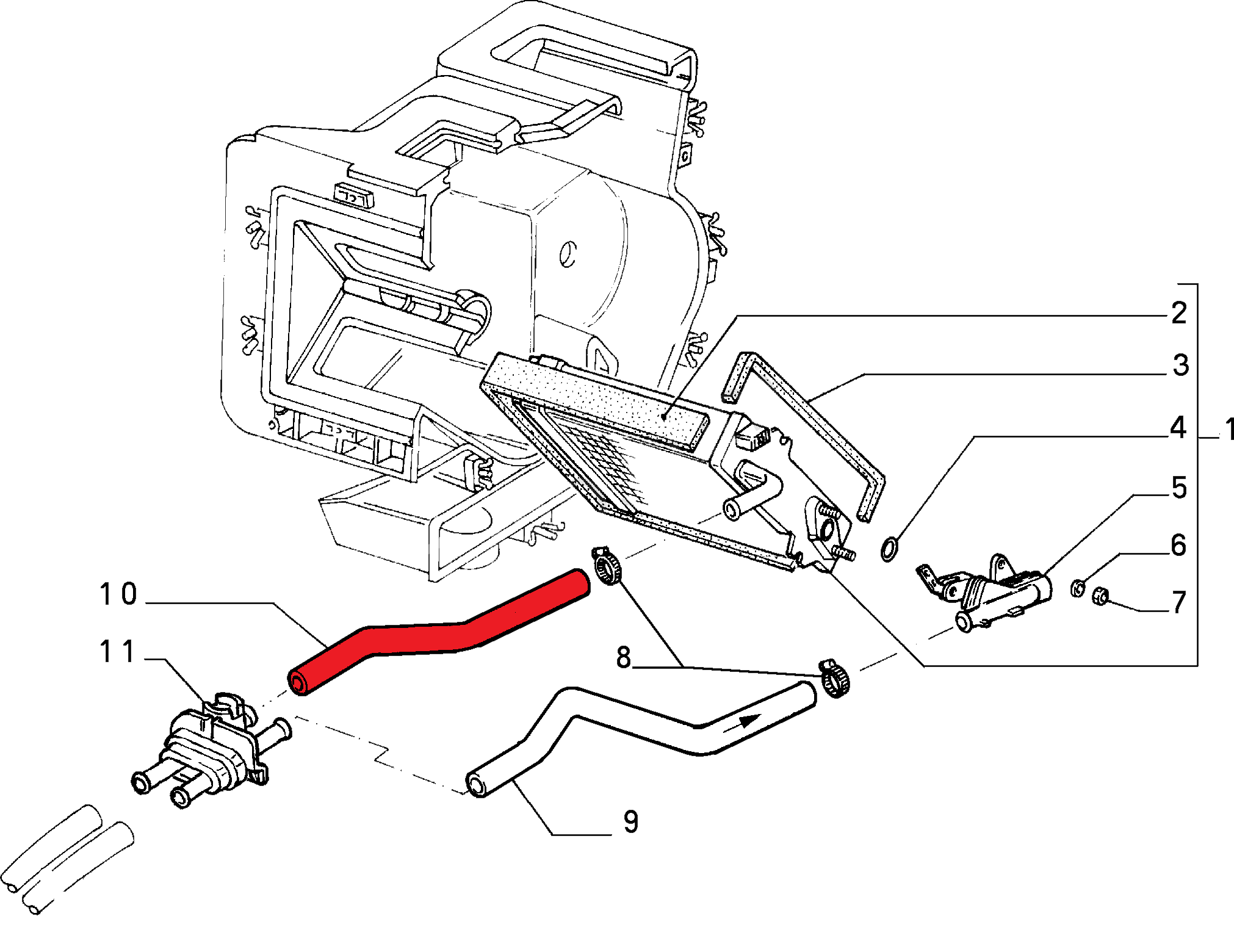 HEATER OUTLET HOSE