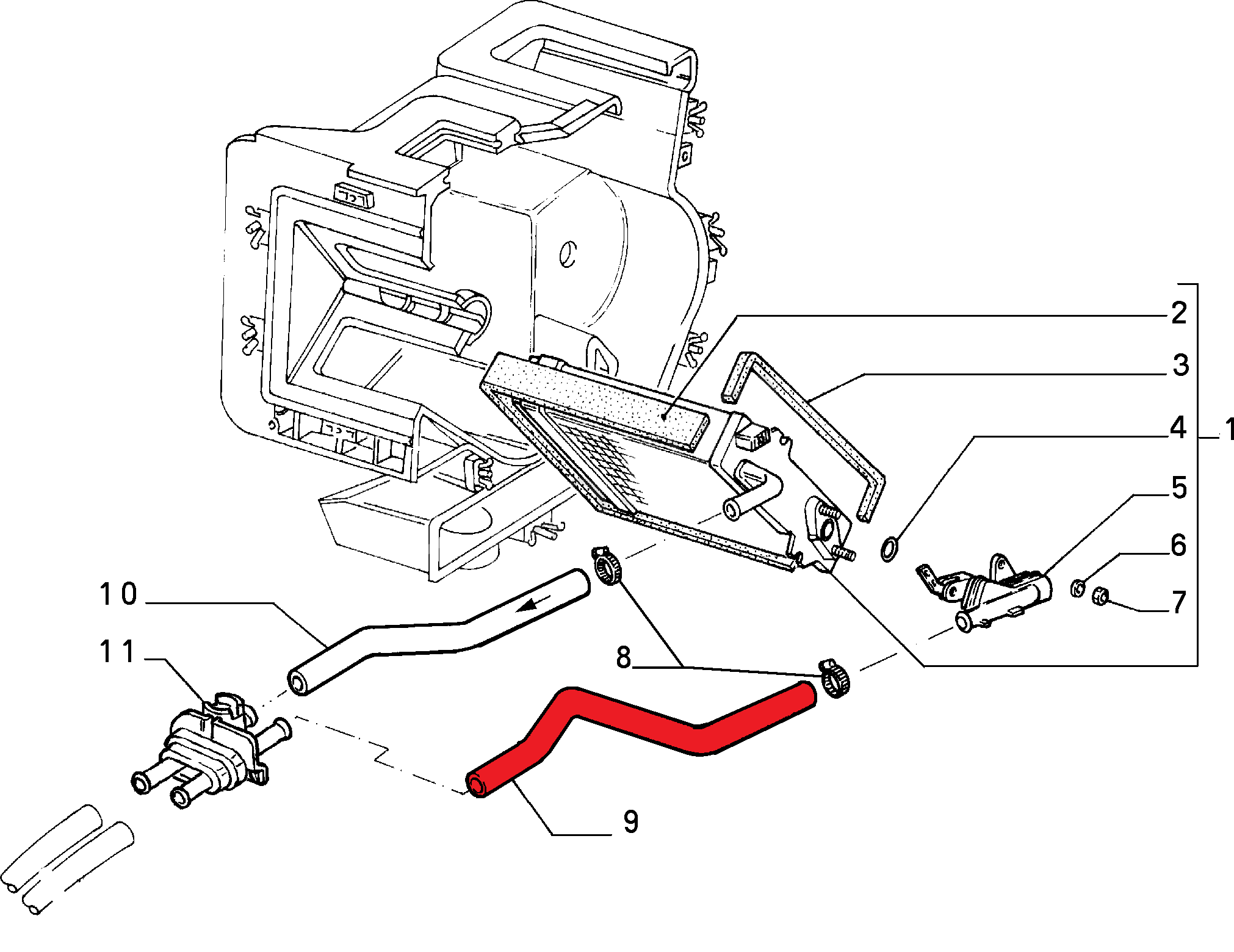 HEATER INLET HOSE