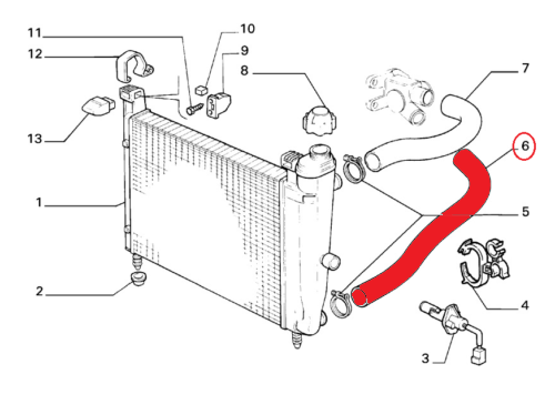 RADIATOR OUTLET HOSE