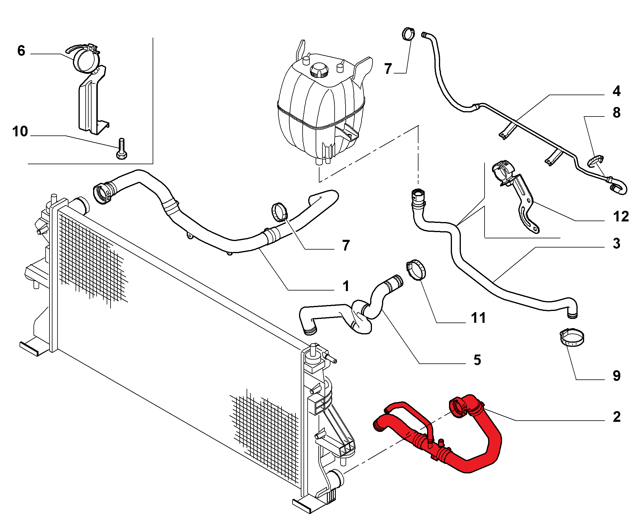 RADIATOR OUTLET HOSE