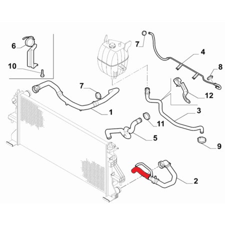 RADIATOR OUTLET HOSE
EXCLUDING PLASTIC PIPE 