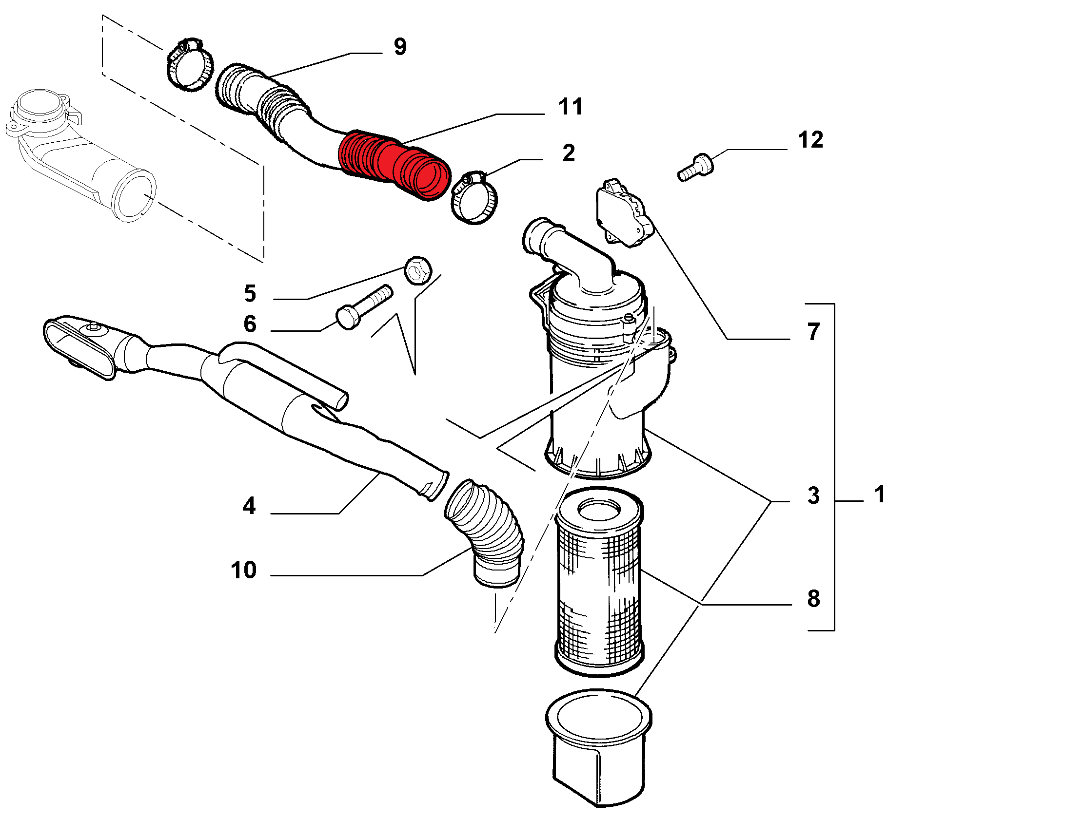 AIR FILTER HOSE
