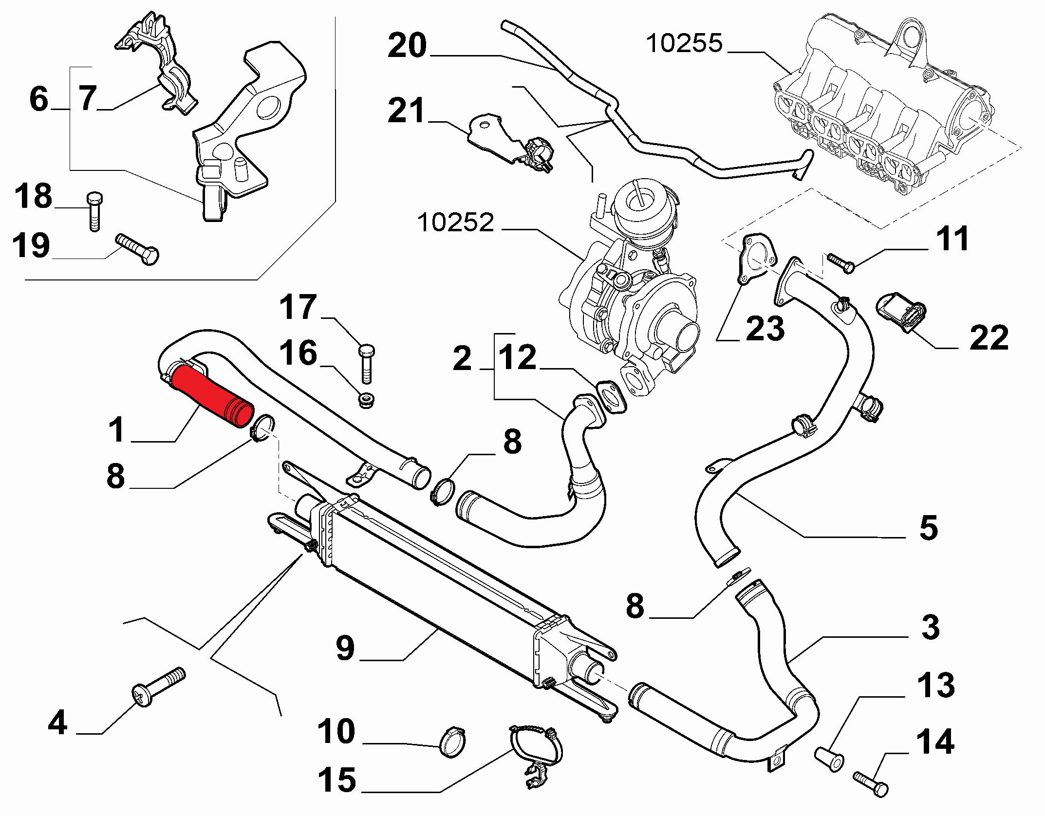 TURBO HOSEEXCLUDING METAL PIPE 