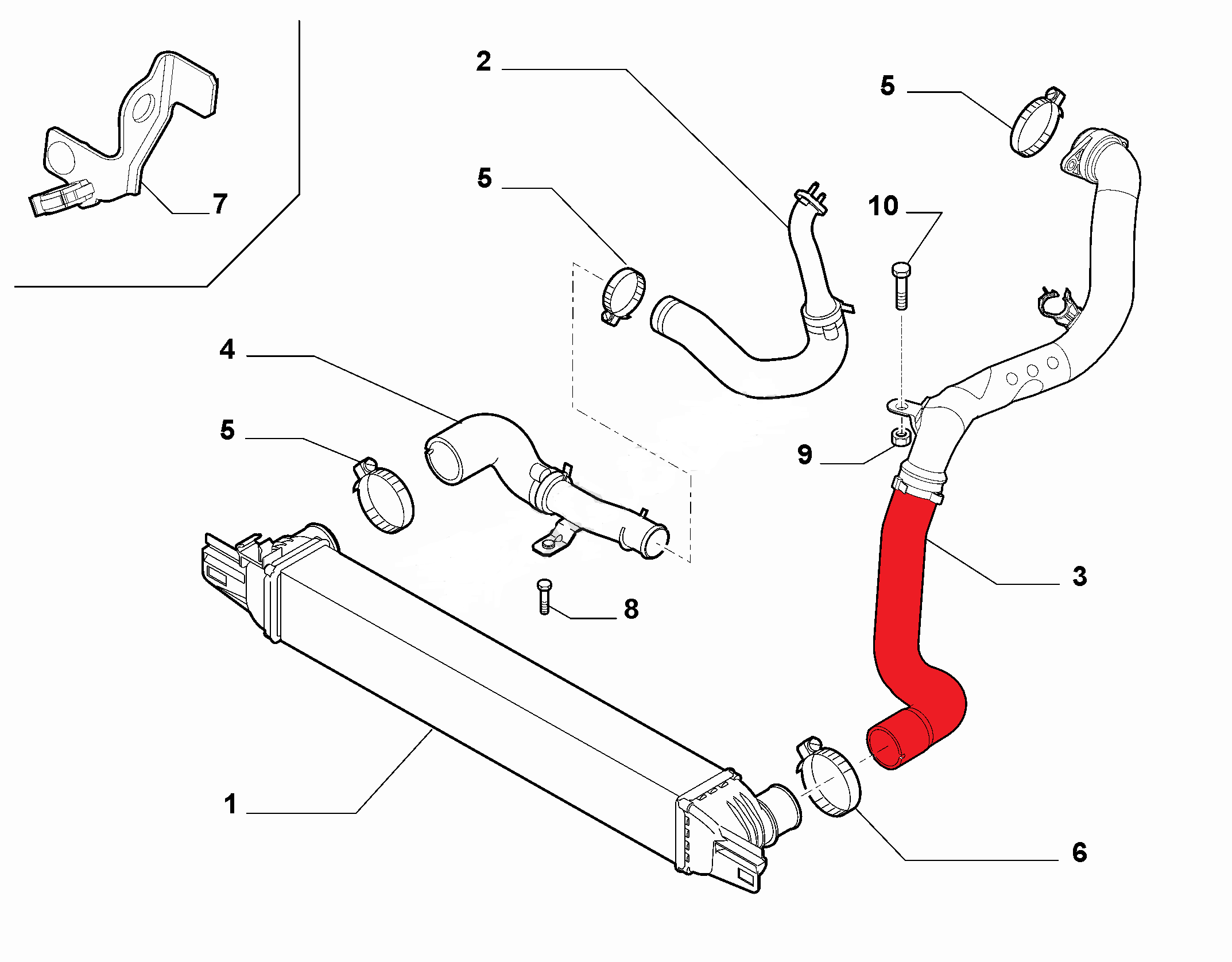 TURBO HOSEEXCLUDING PLASTIC PIPE 