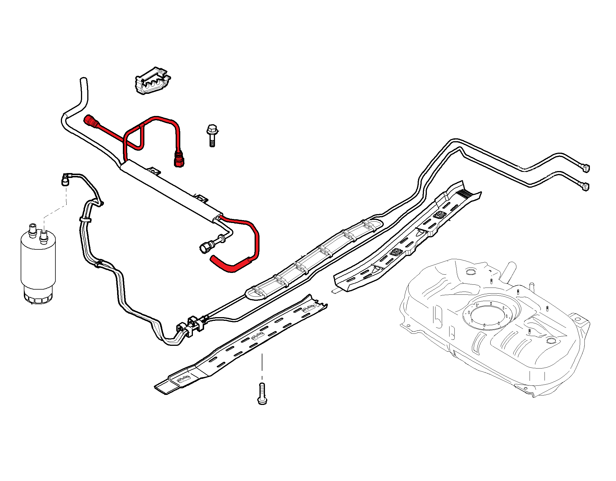 FUEL PIPE EXCLUDING BRACKET