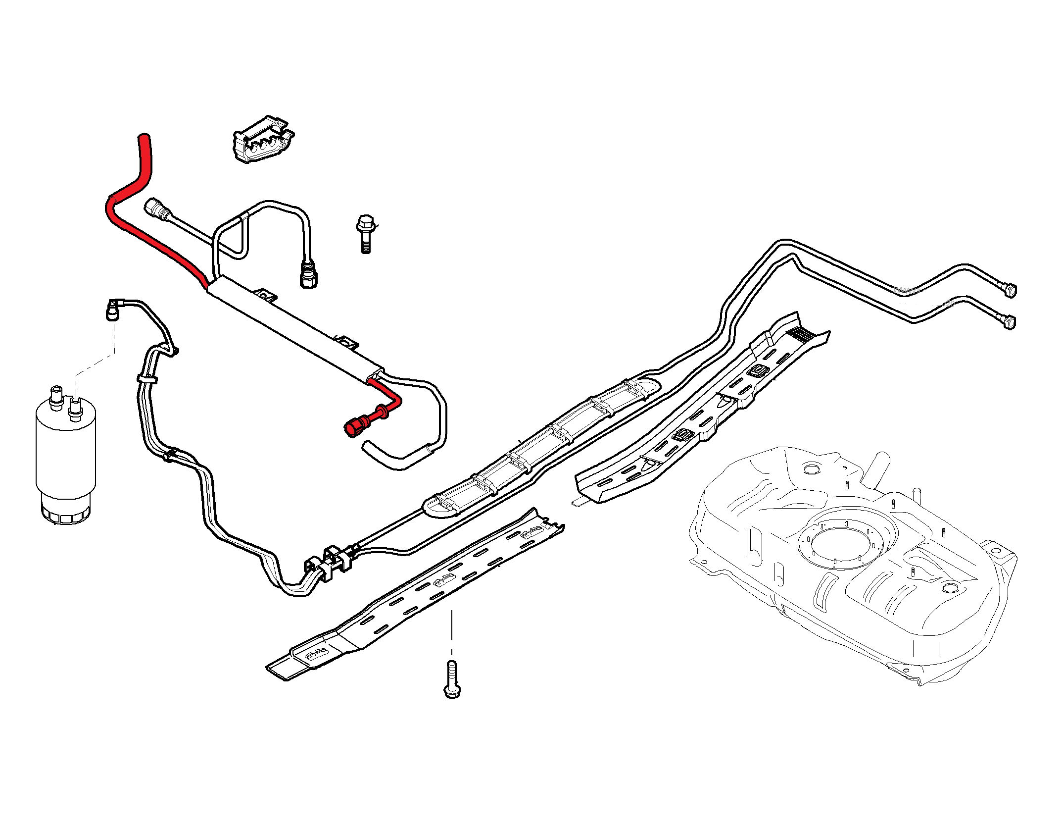 FUEL PIPE EXCLUDING BRACKET