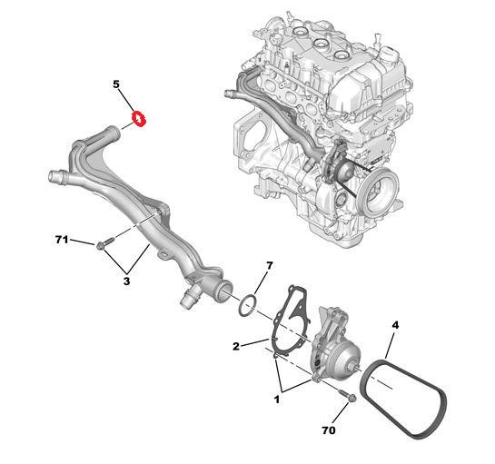 RECIRCULATION PIPE GASKET