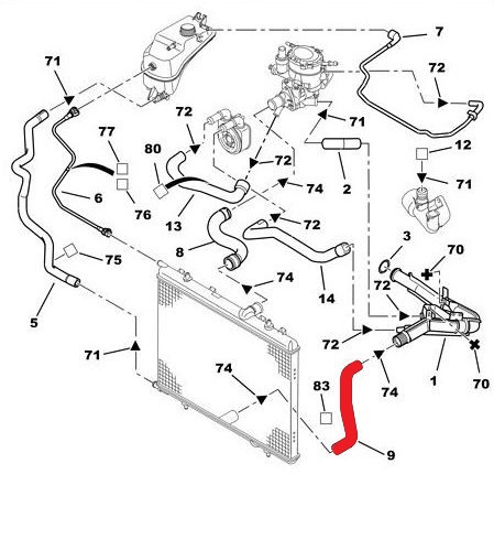 RADIATOR OUTLET HOSE