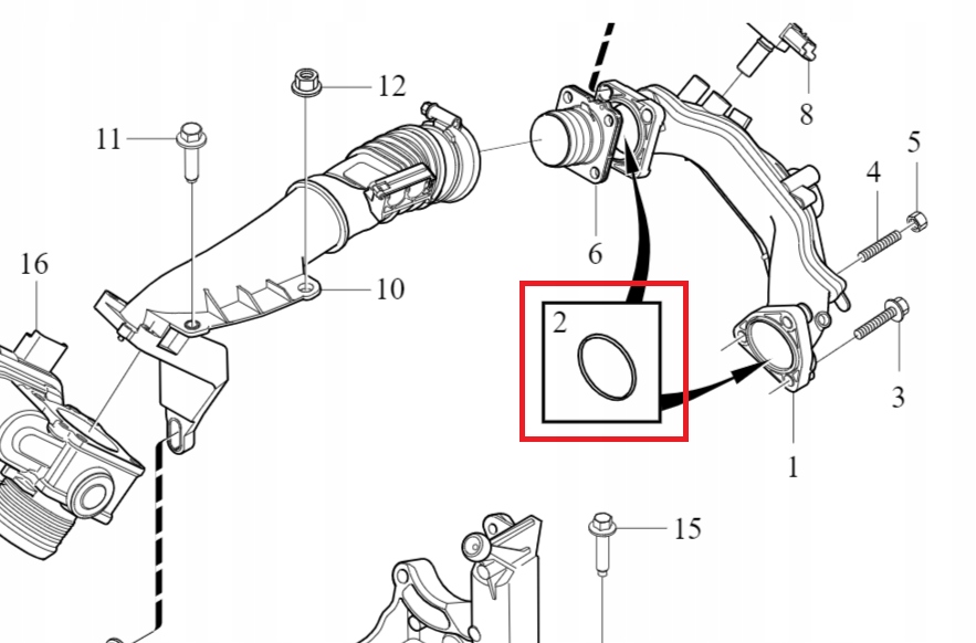 SUCTION MANIFOLD PIPE GASKET