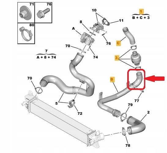 TURBO HOSEEXCLUDING METAL PIPE 