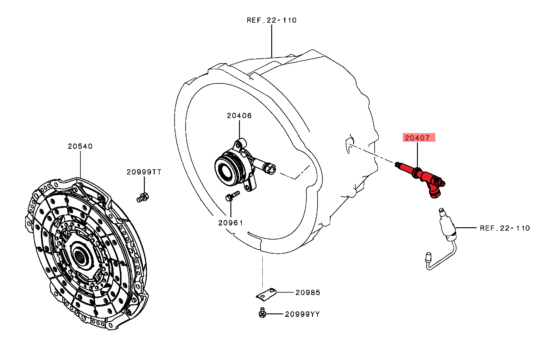 CLUTCH RELEASE CONCENTRIC CYLINDER ADAPTER