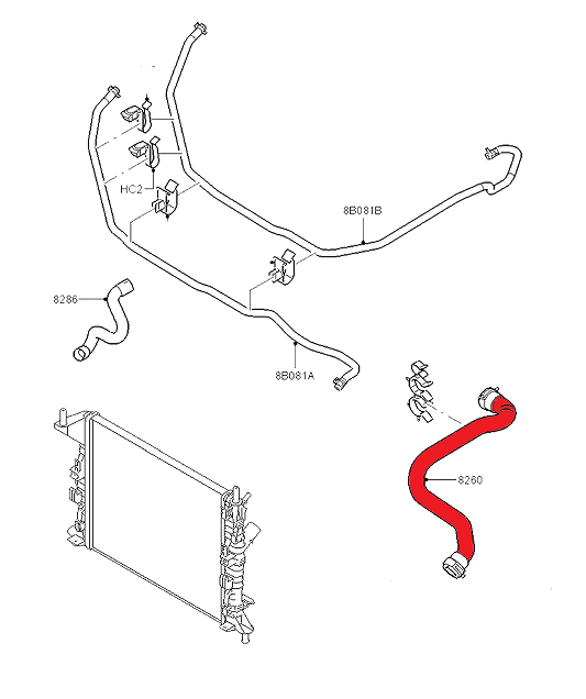 RADIATOR INLET HOSE