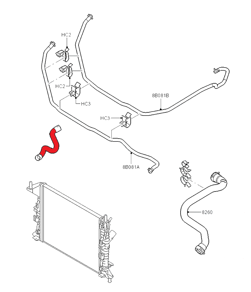 RADIATOR OUTLET HOSE