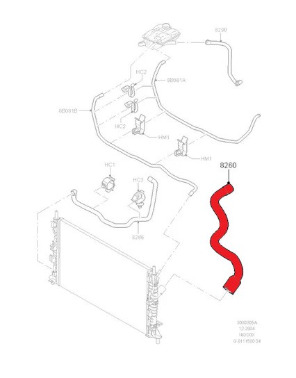 RADIATOR INLET HOSE