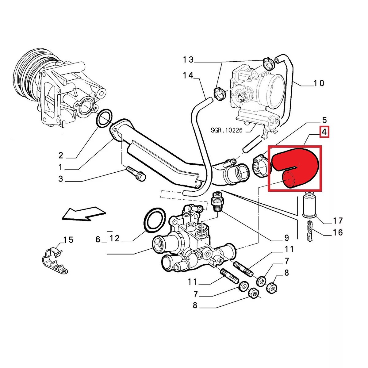 WATER PUMP HOSE