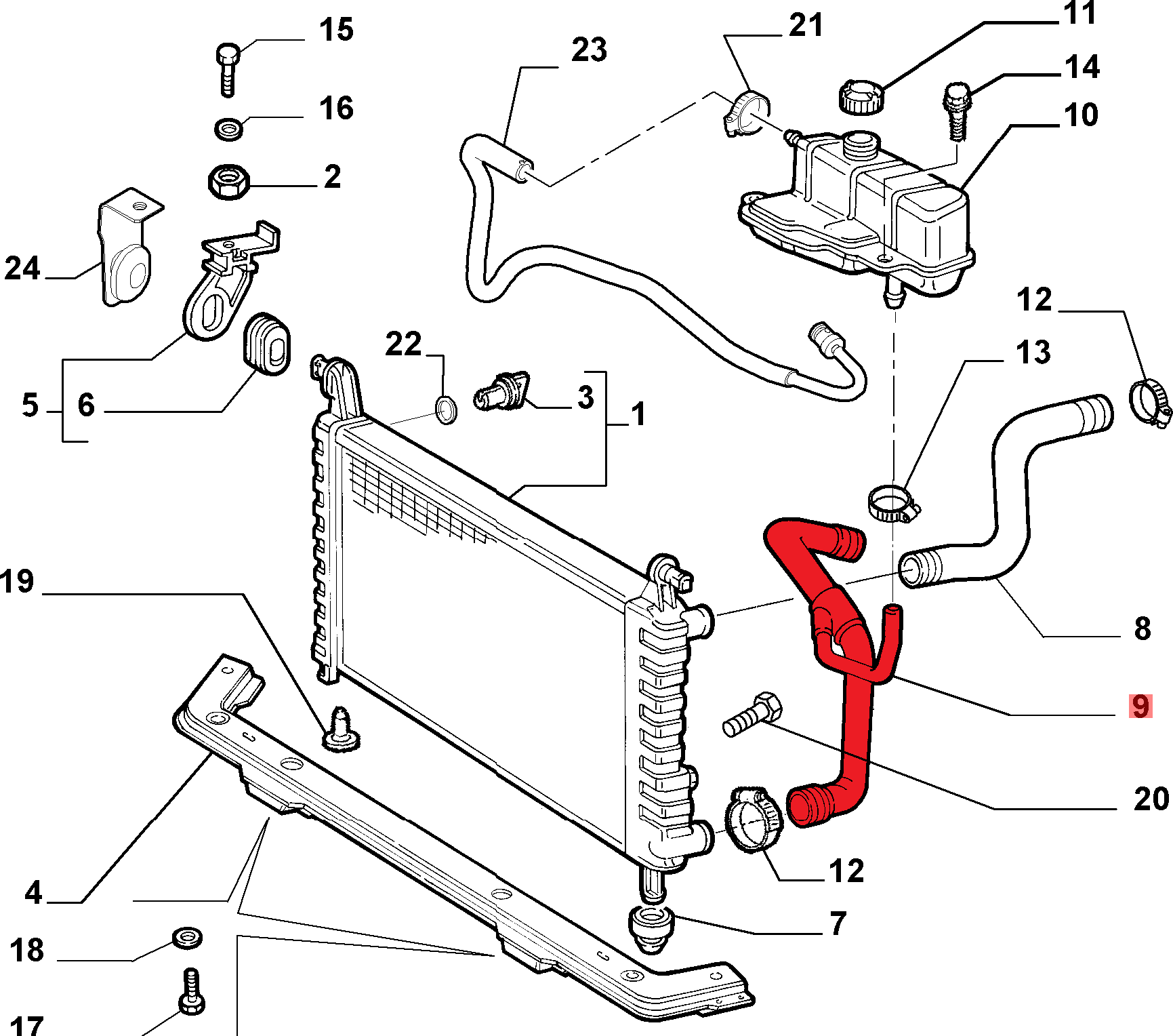 RADIATOR OUTLET HOSE