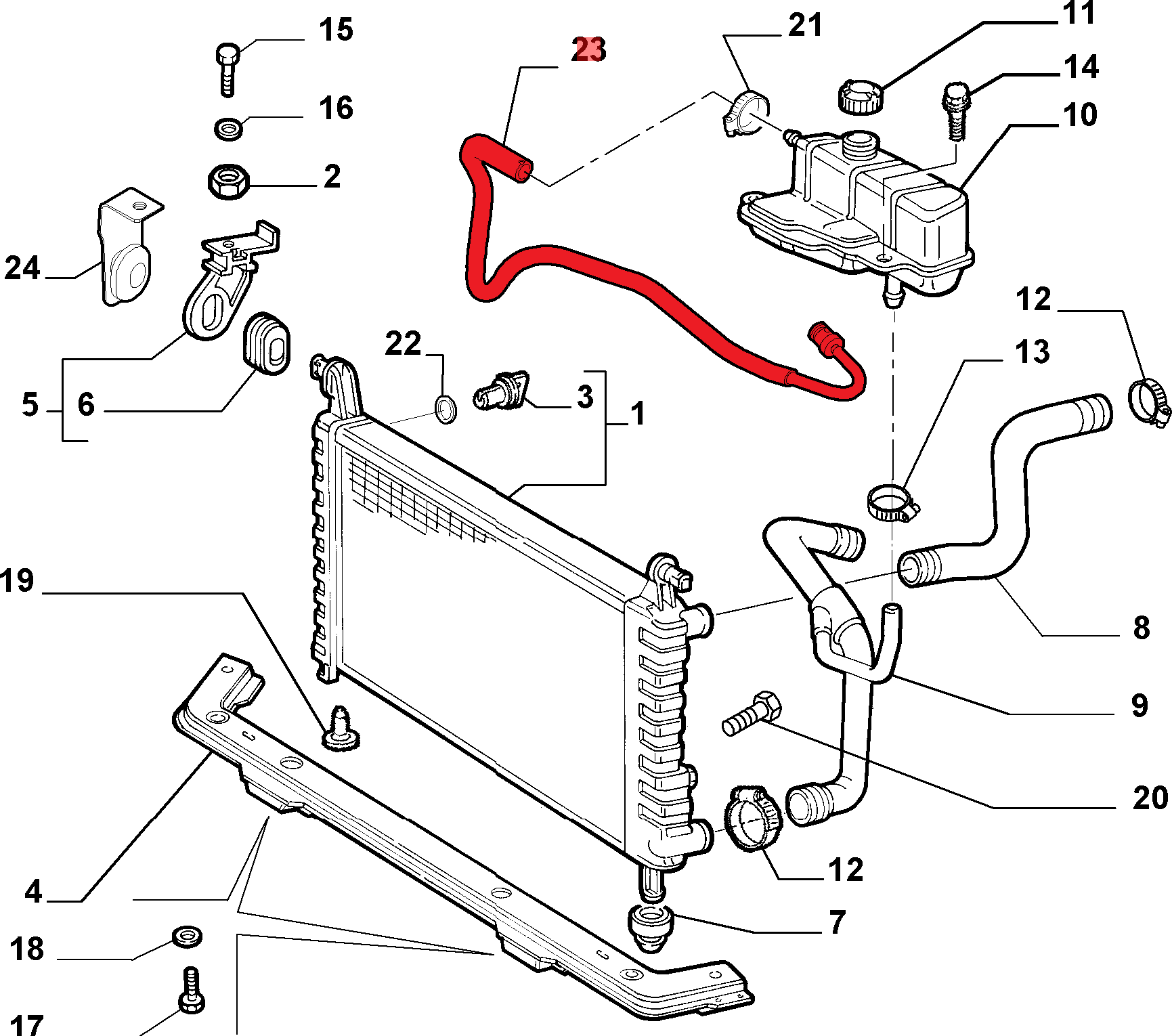 SPARE WATER TANK HOSE