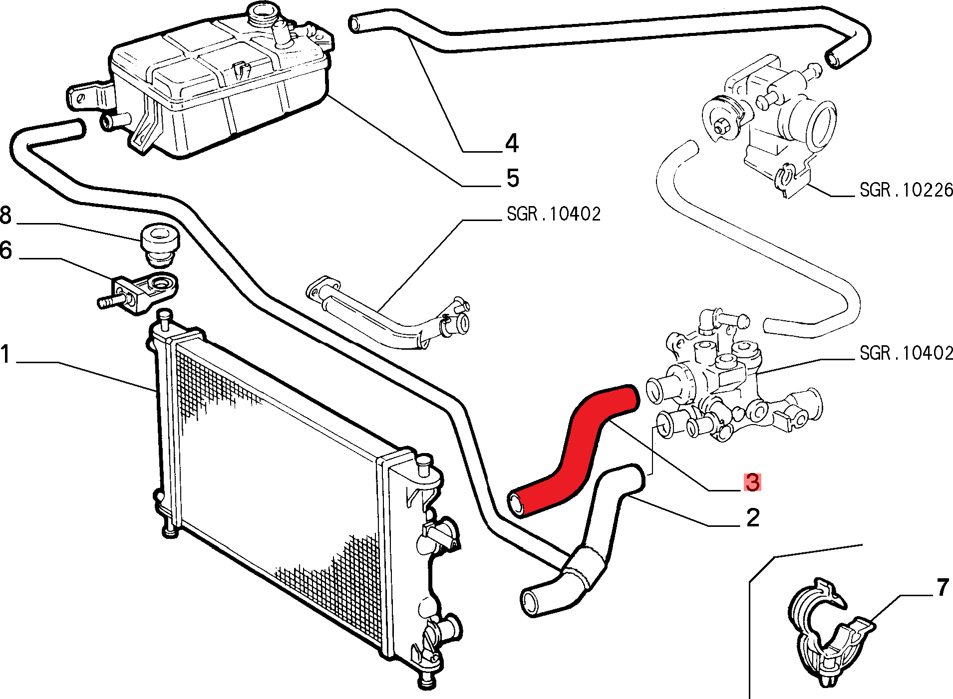 RADIATOR INLET HOSE