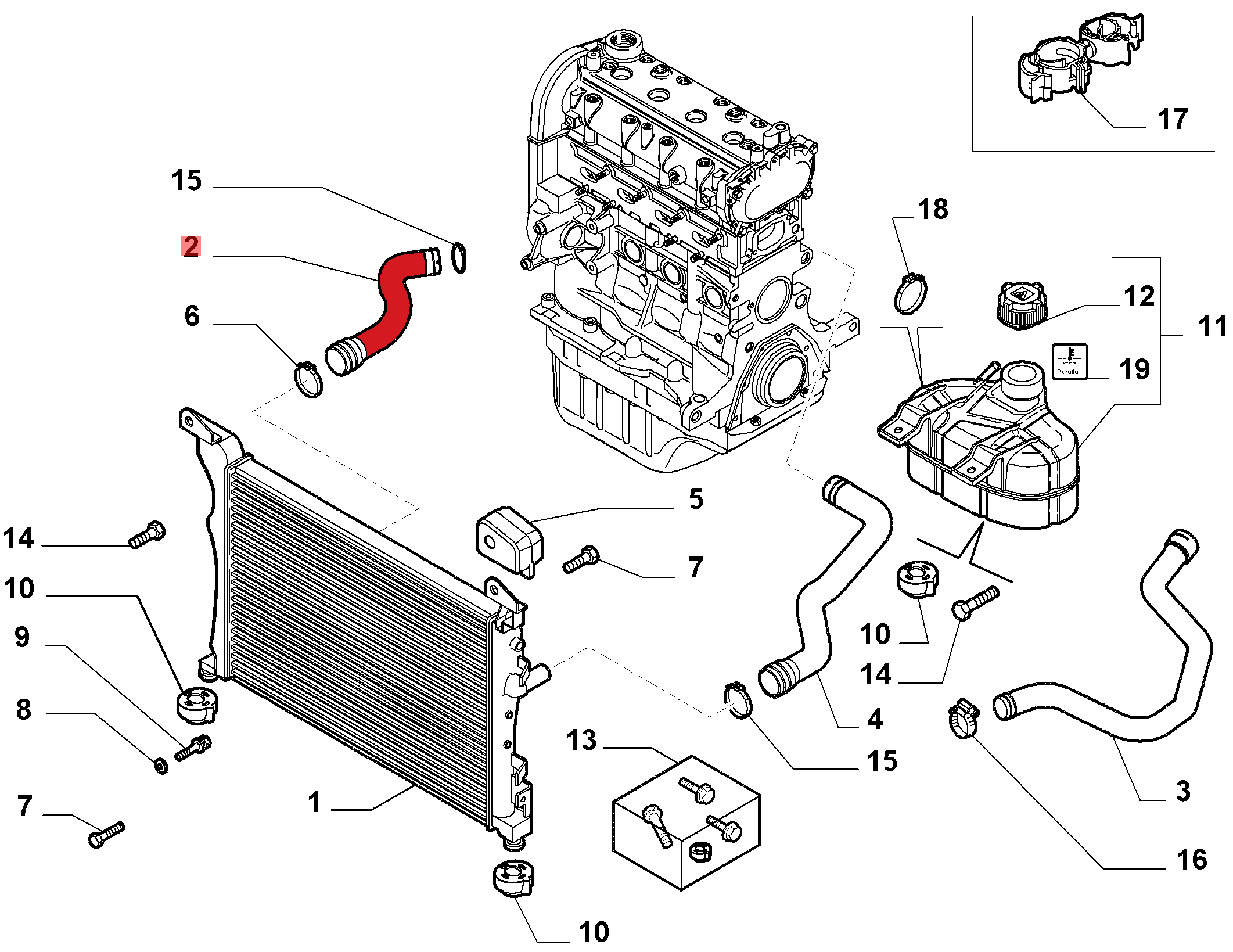 RADIATOR OUTLET HOSE