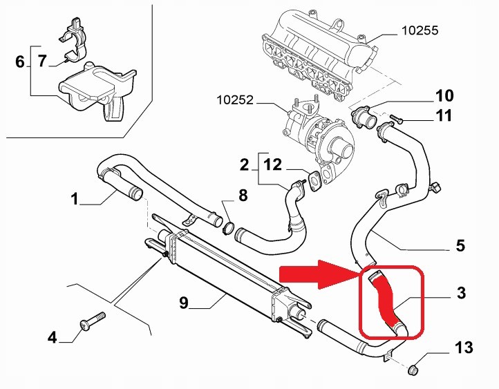 TURBO HOSE
EXCLUDING METAL PIPE 