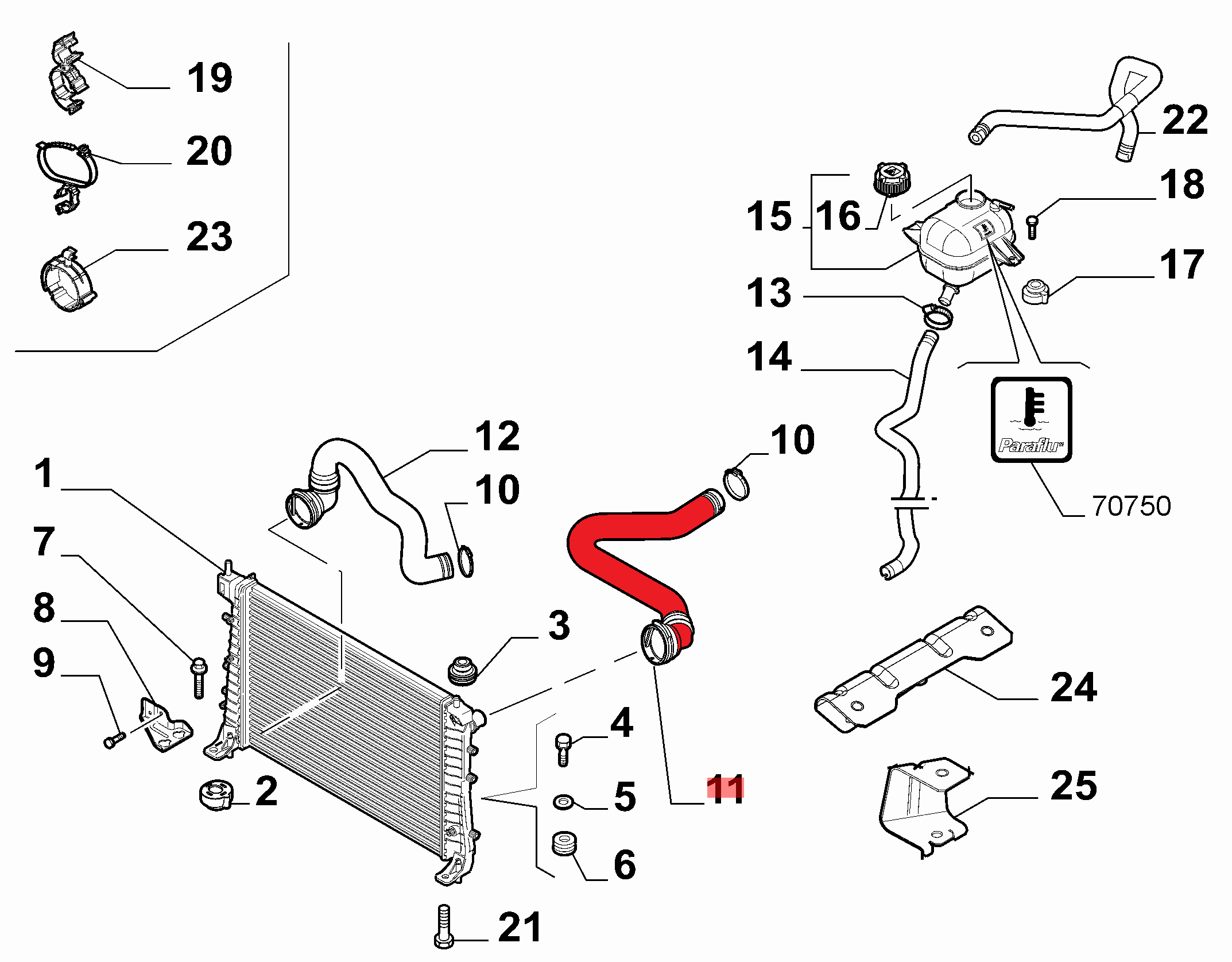 RADIATOR INLET HOSE