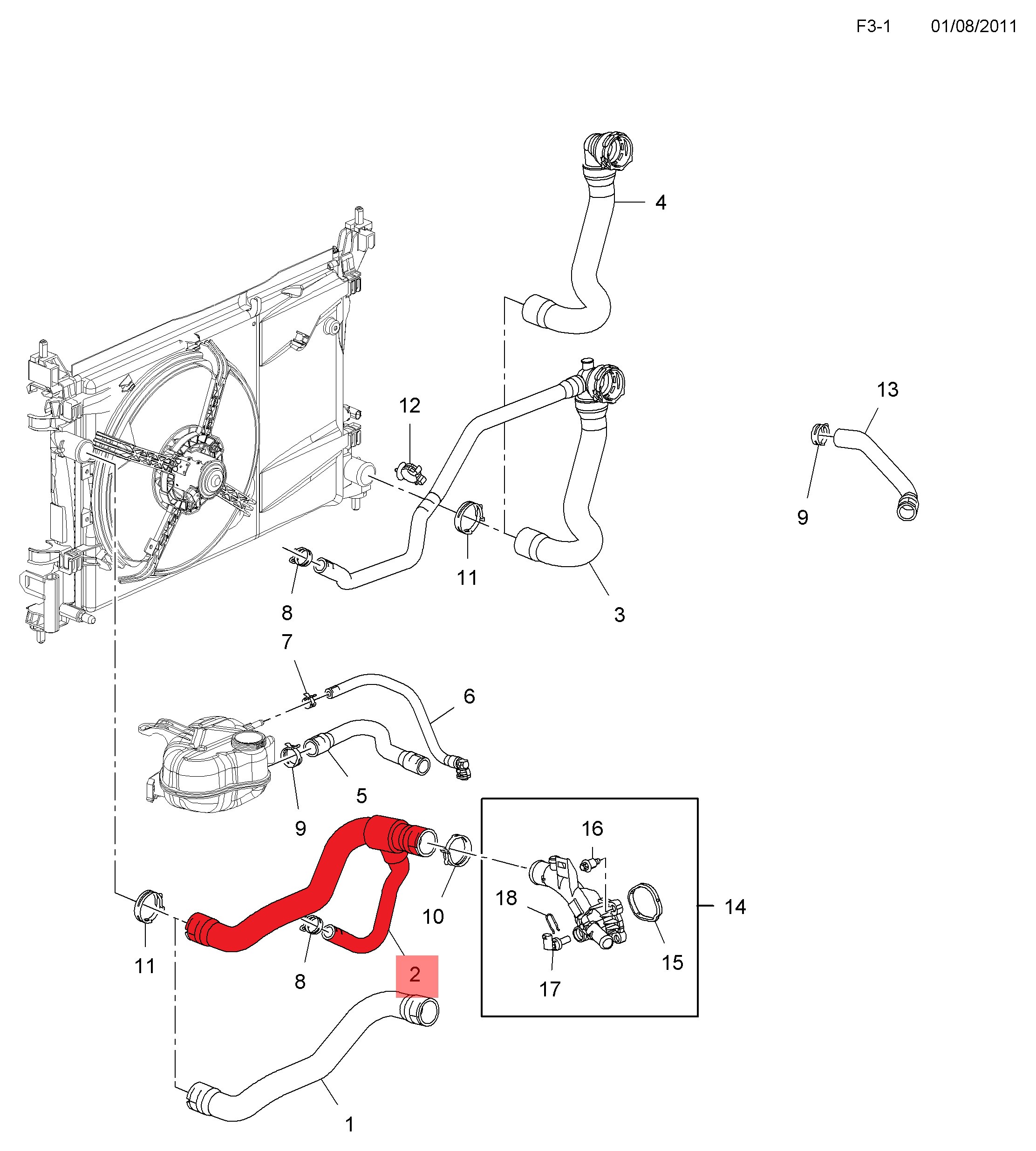 RADIATOR INLET HOSE