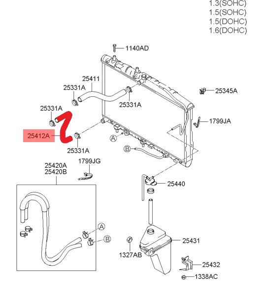 RADIATOR OUTLET HOSE