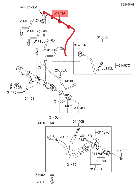 HOSE FOR FUEL INJECTOR PIPE 