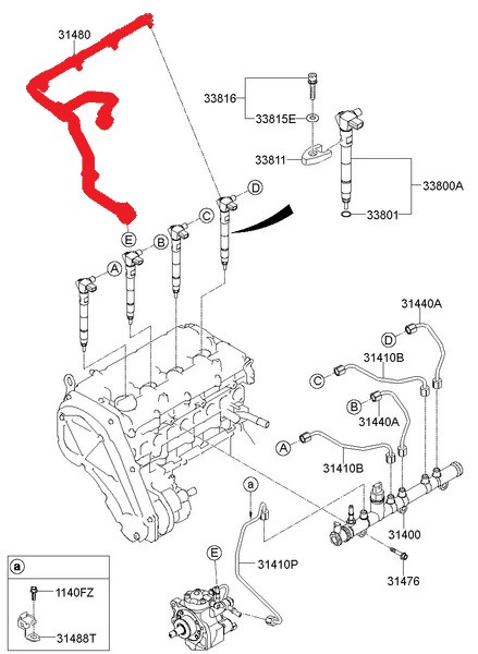 HOSE FOR FUEL INJECTOR PIPE 