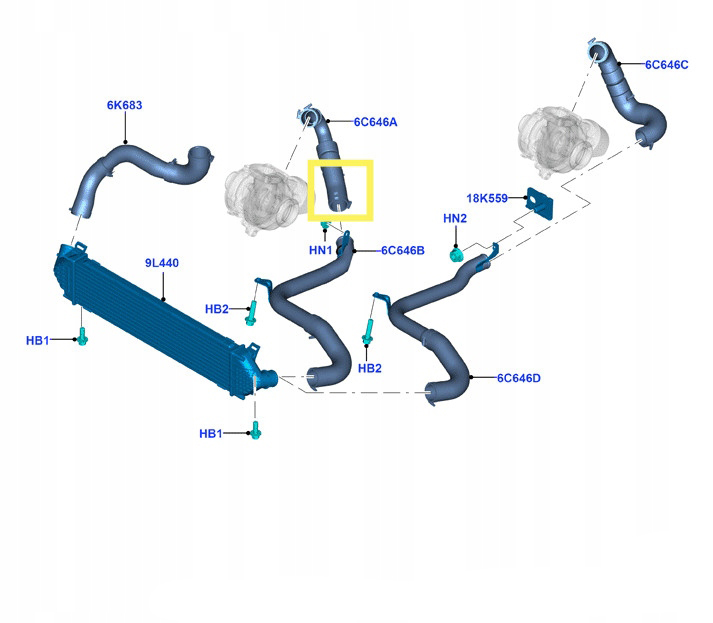 TURBO HOSE
EXCLUDING METAL PIPE 