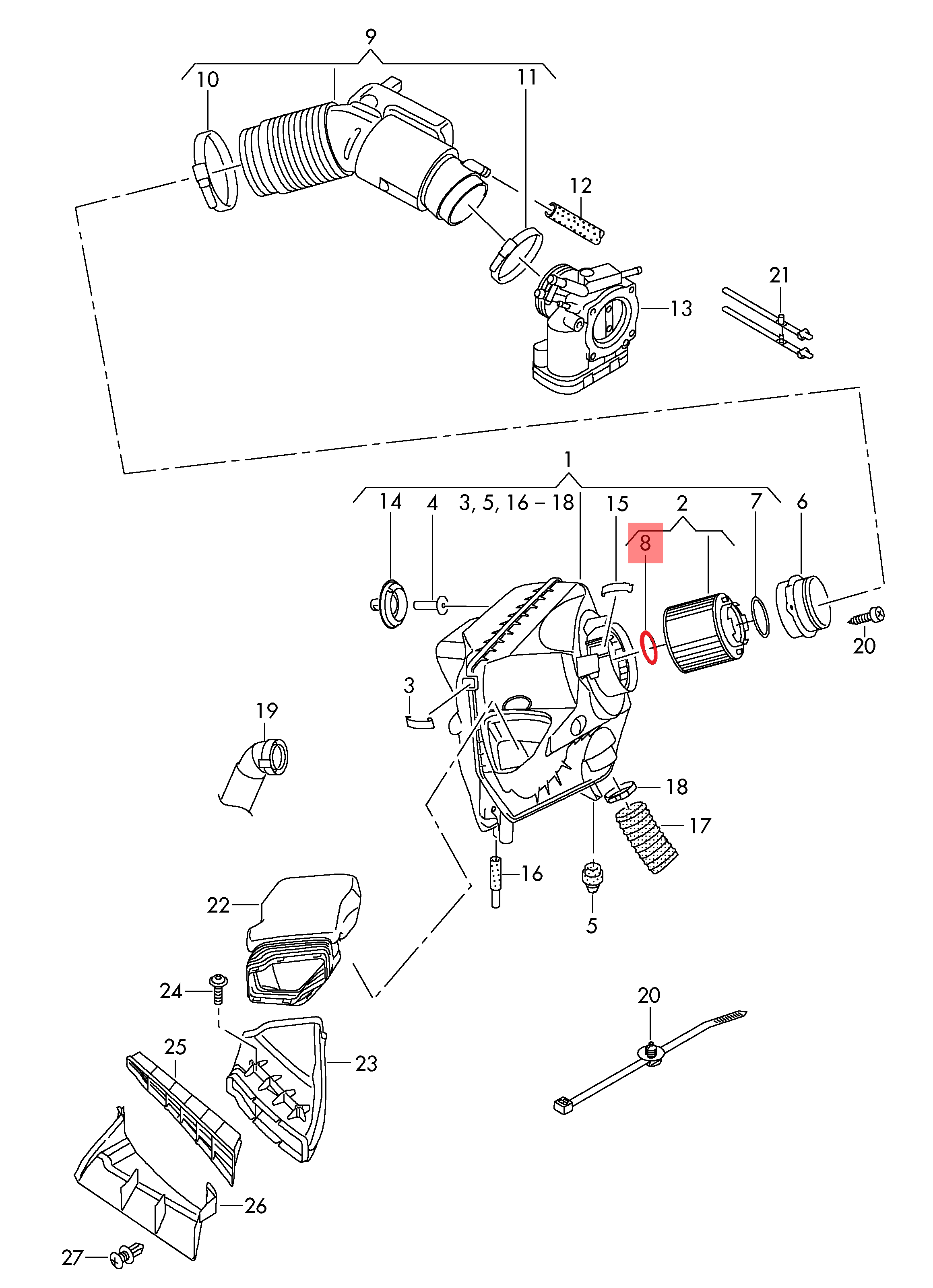 RECIRCULATION PIPE GASKET