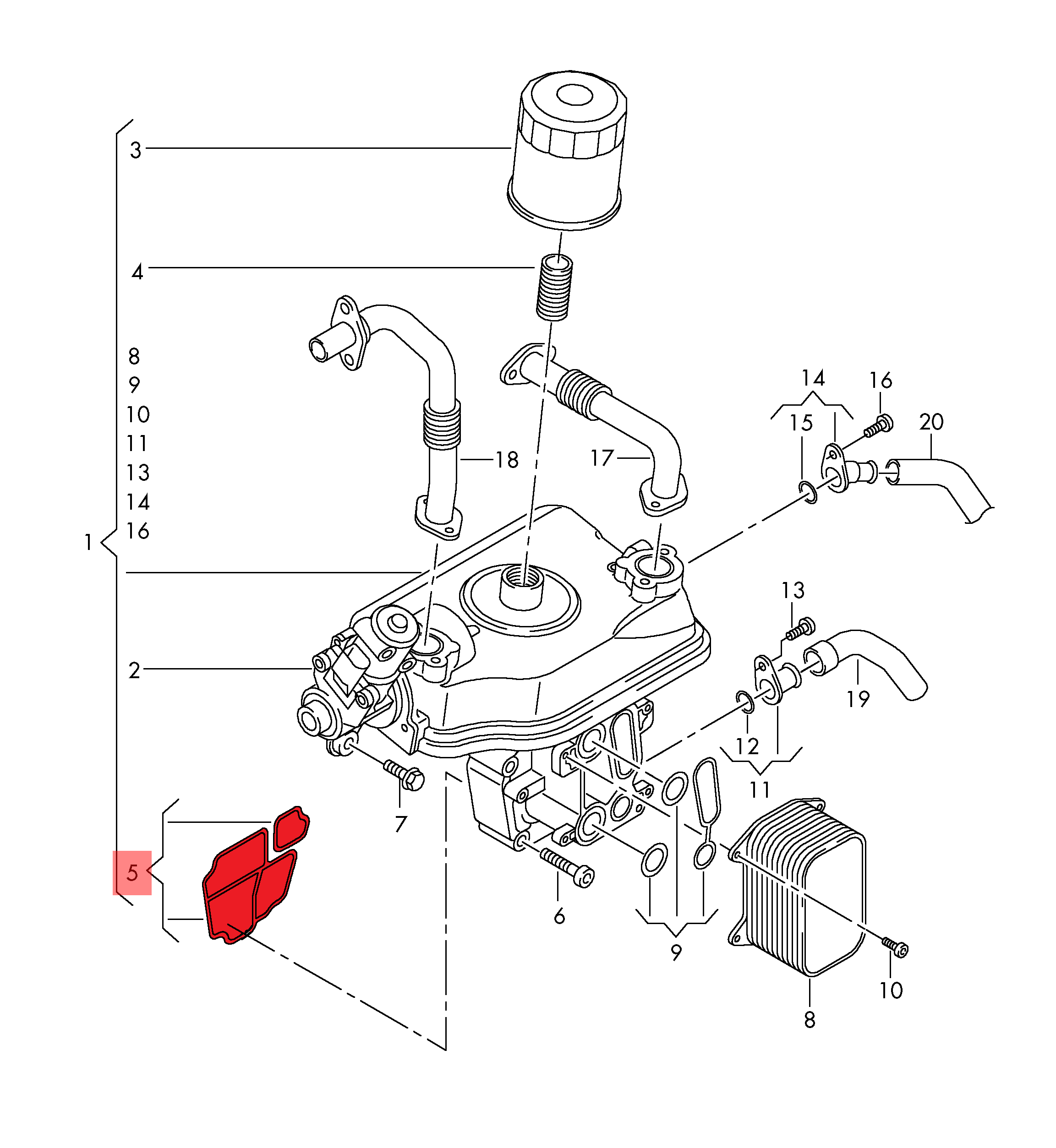 OIL COOLER GASKET