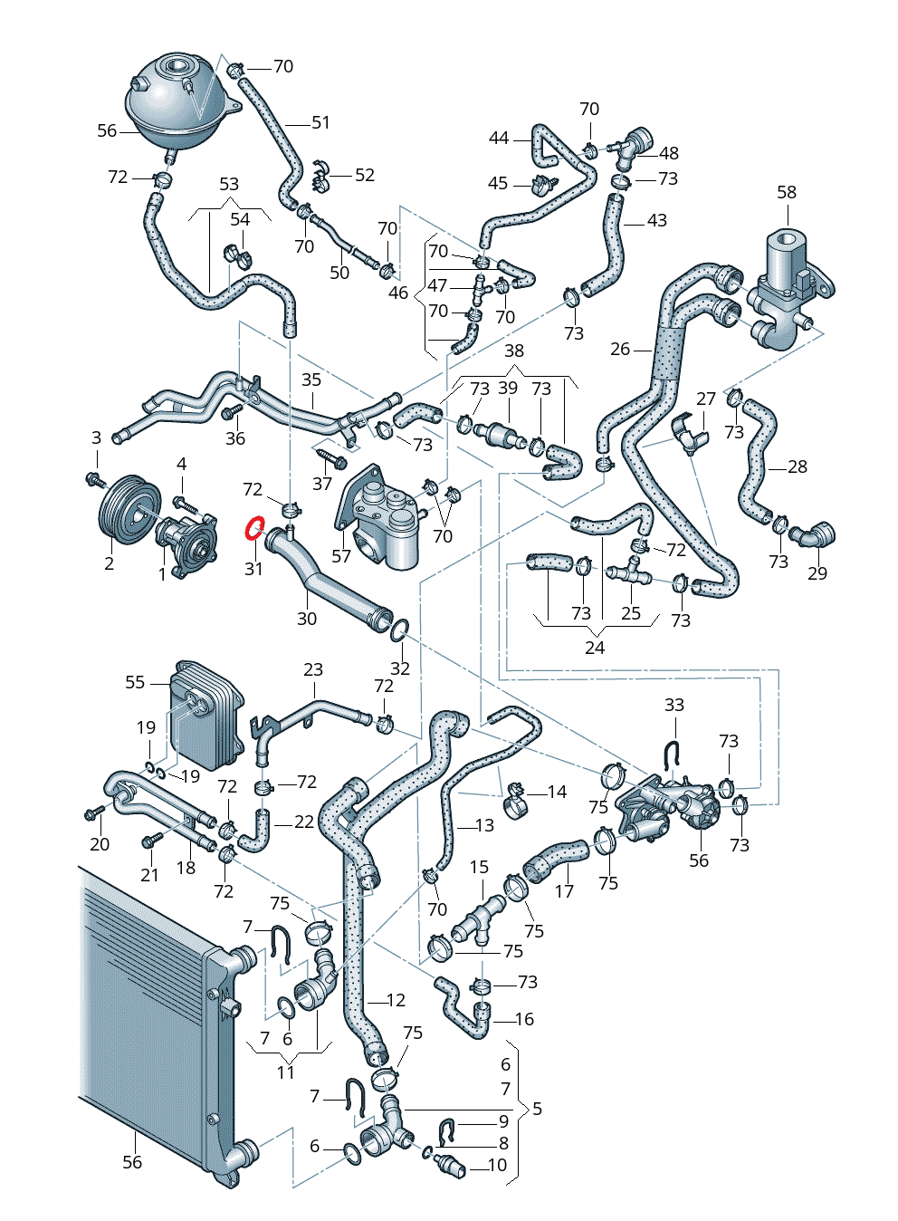 RECIRCULATION PIPE GASKET