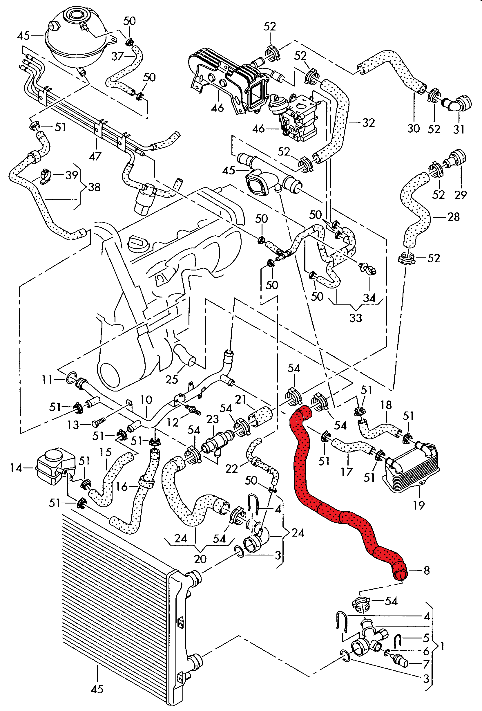 RADIATOR OUTLET HOSE