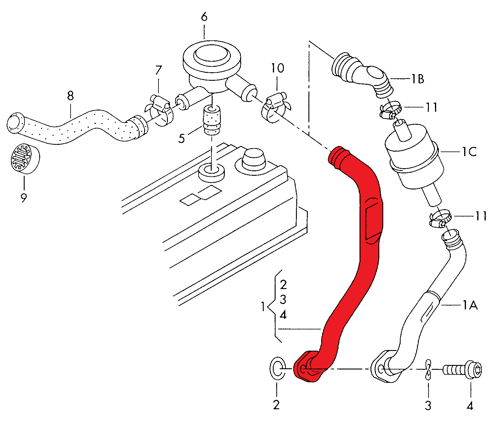 ENGINE VENTILATION PIPE