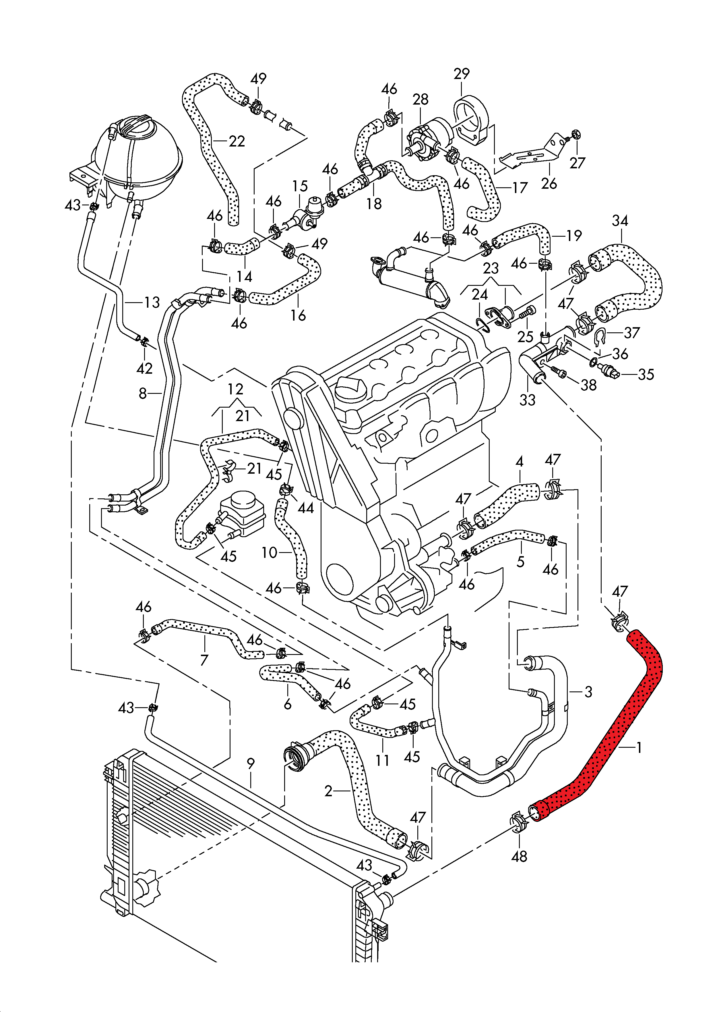 RADIATOR INLET HOSE